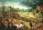hjorden drives hem ,oktober eller november Pieter Bruegel